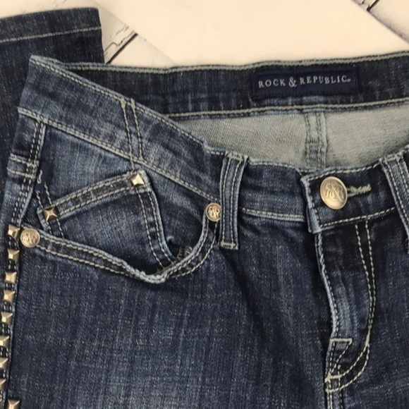 ROCK & REPUBLIC Kasandra Studded Jeans sz 6 - Picture 4 of 9